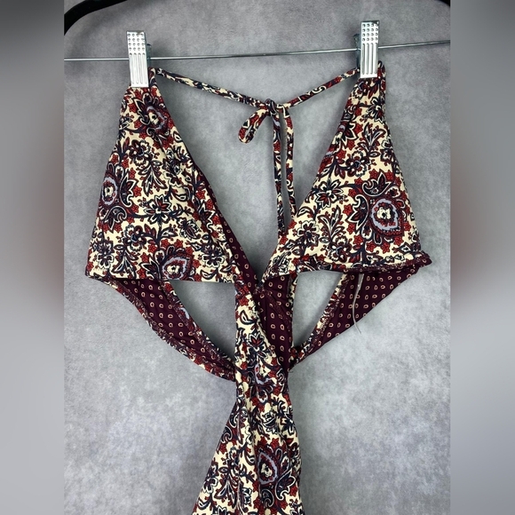 LOFT Paisley Print Cut Out One Piece Swimsuit Women's Size 14 - Picture 5 of 13